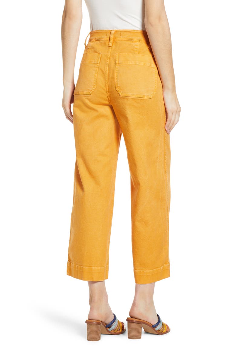 Emmett Crop Wide Leg Pants, Alternate, color, BRIGHT MARIGOLD