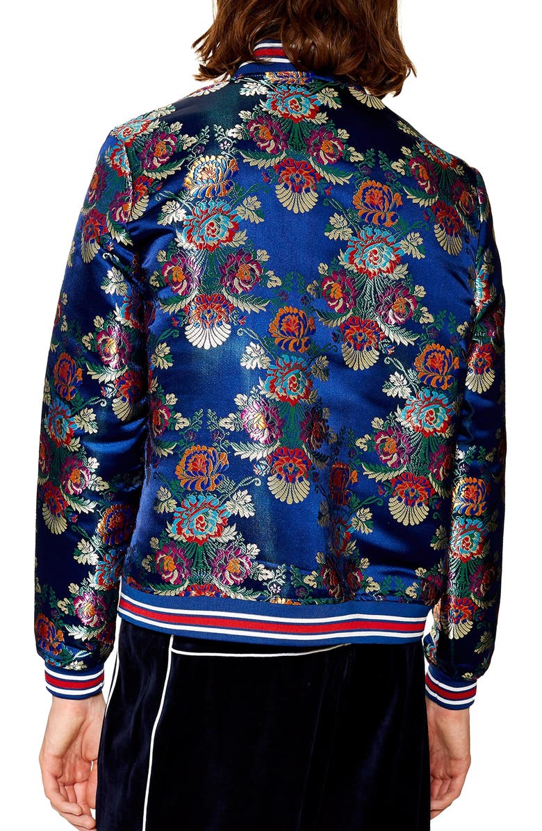 Topman Chandler Classic Bomber Jacket, Alternate, color, 