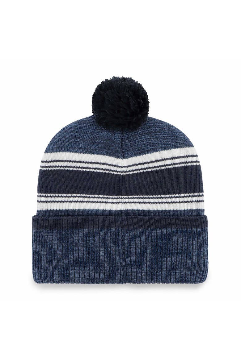 Men's '47 Navy Dallas Cowboys Fadeout Cuffed Knit Hat with Pom, Alternate, color, Navy