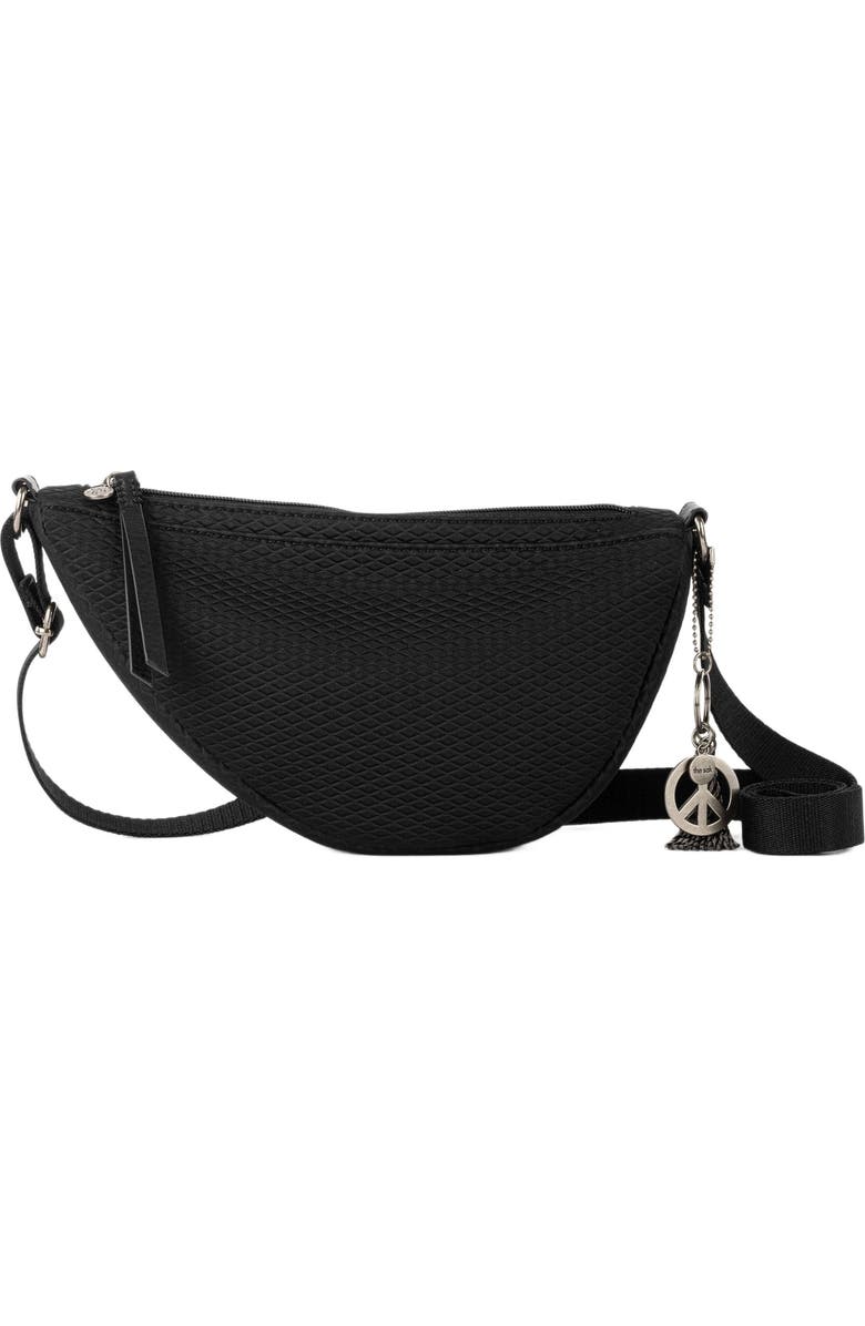 The Sak Tess Sling Crochet Bag, Main, color, Black Crochet