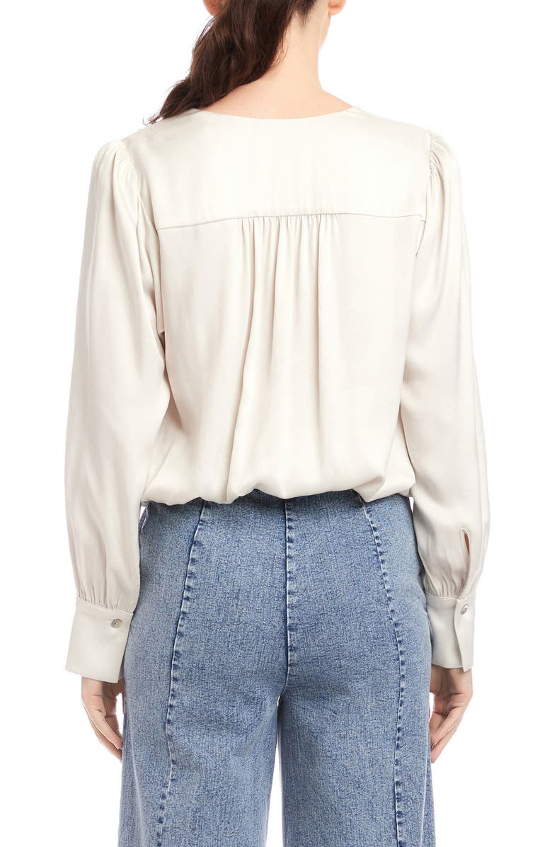 FIFTEEN TWENTY Ines Drape Front Top, Alternate, color, Off White