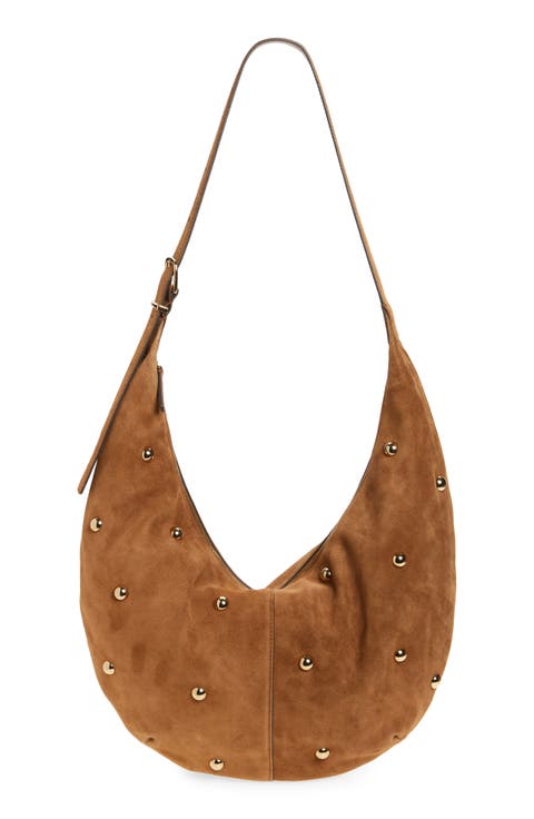 The Essential Curve Suede Shoulder Bag