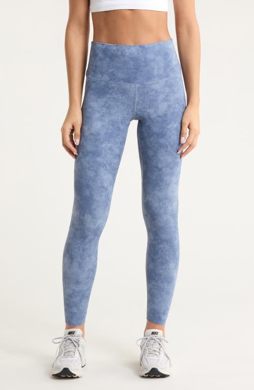 Nike Zenvy Gentle Support High Waist Rib Leggings In Blue