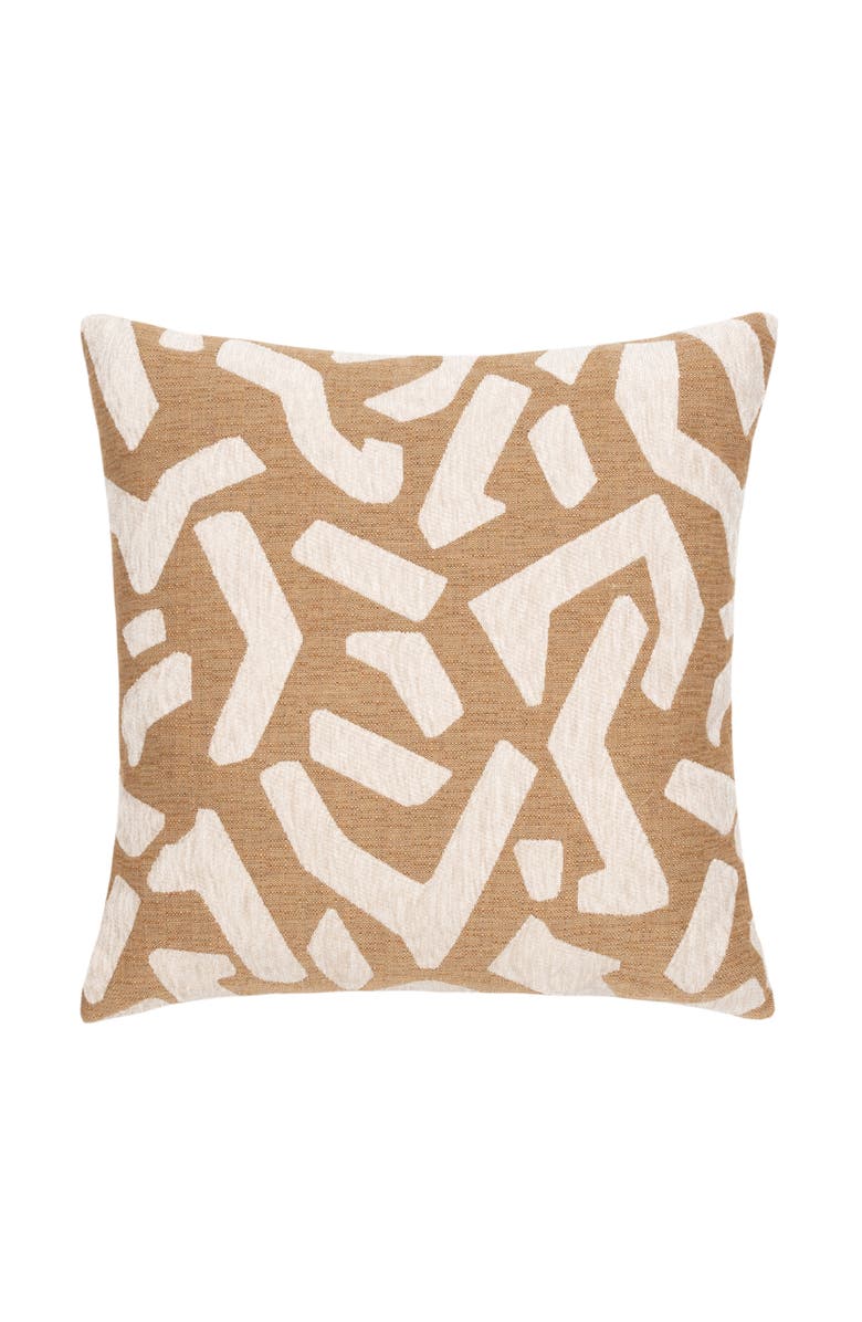 Elaine Smith Fascination Caramel Chenille Indoor & Outdoor Woven Accent Pillow, Main, color, Caramel
