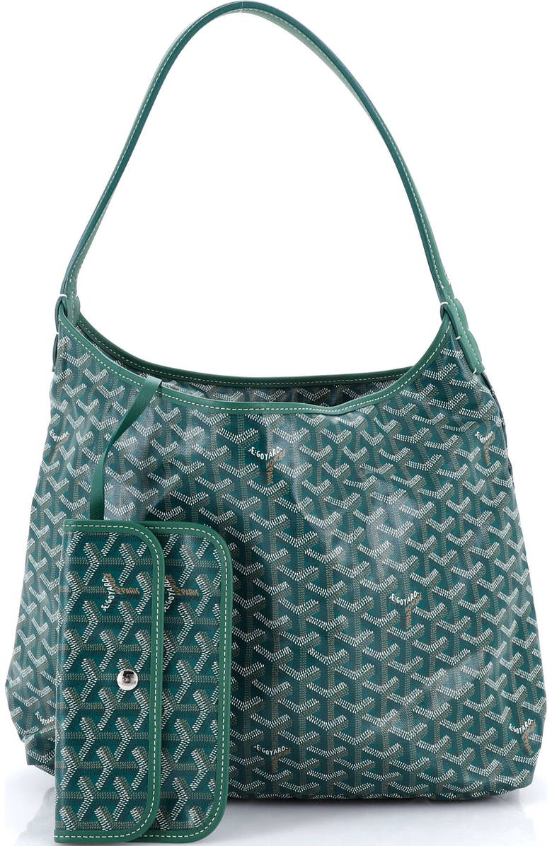 Pre-Owned Goyard Boheme Hobo Coated Canvas, Alternate, color, Green