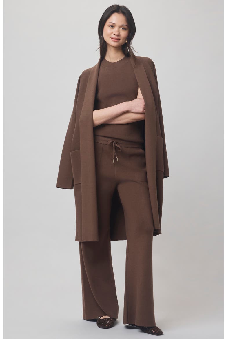 x @cellajaneblog Sleek Coatigan, Alternate, color, TRUFFLE