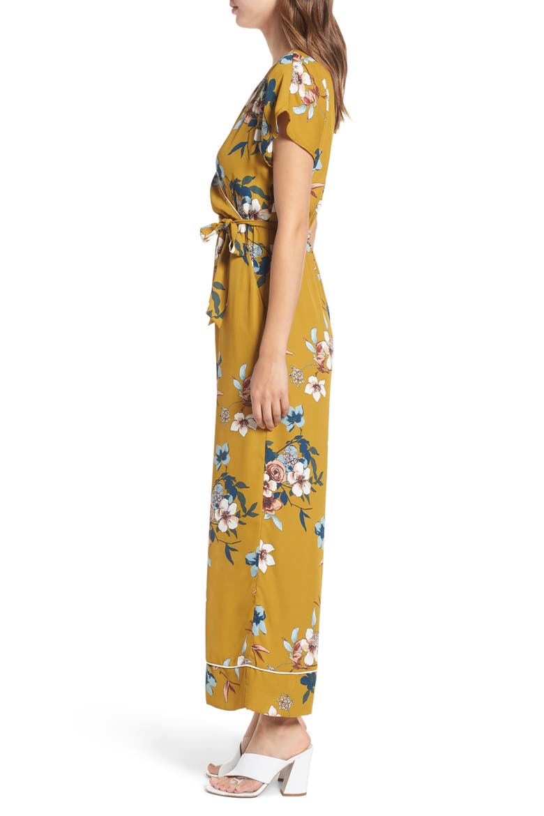 Floral Jumpsuit, Alternate, color, YELLOW MINERAL FLORAL