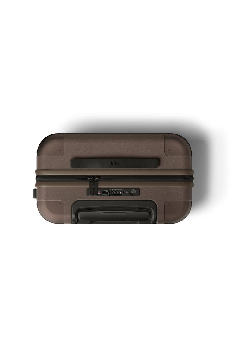 Carry On With Built In Tracking, Alternate, color, Dark Brown
