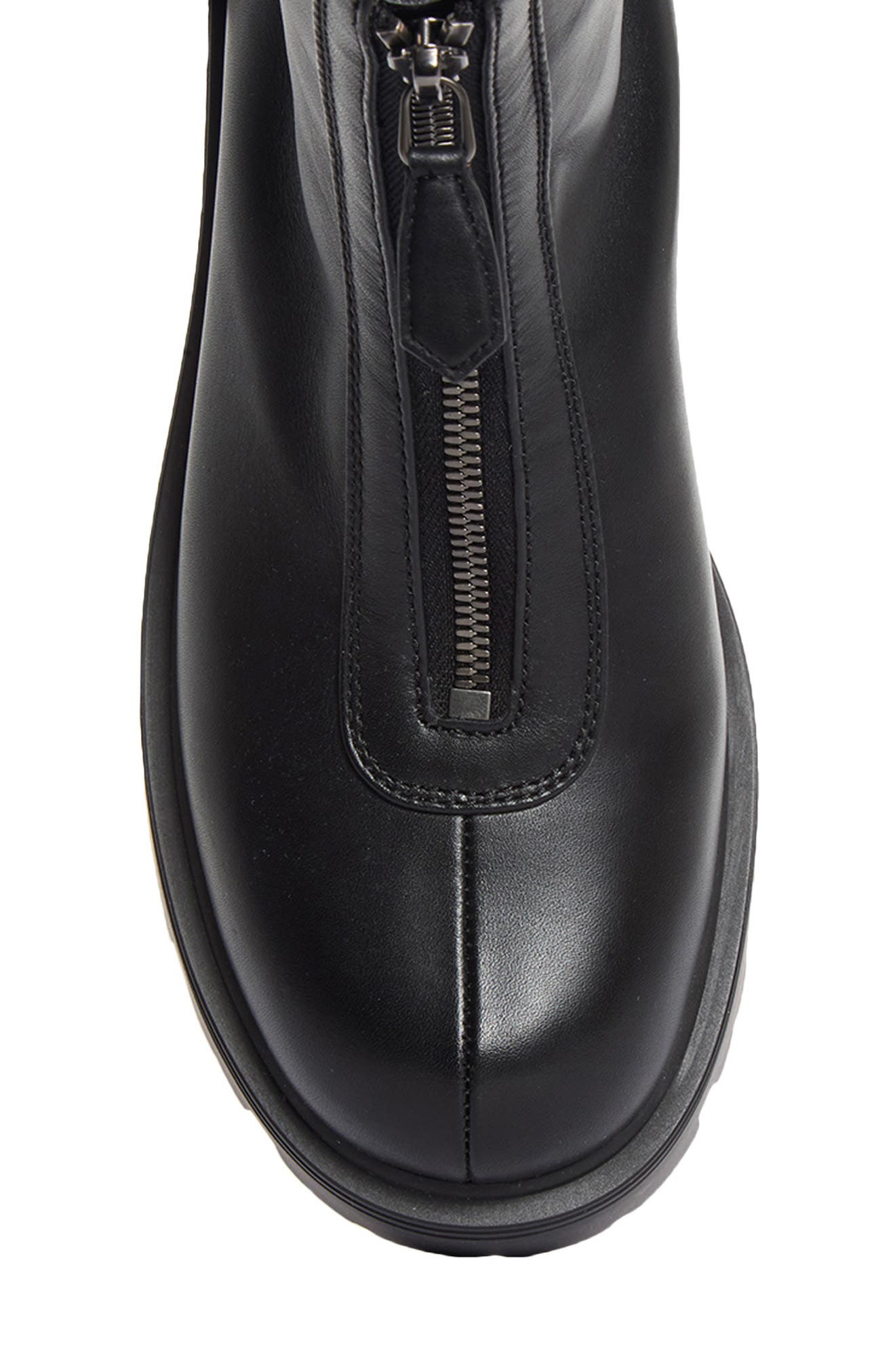 Lug Sole Zip Bootie, Alternate, color, NERO