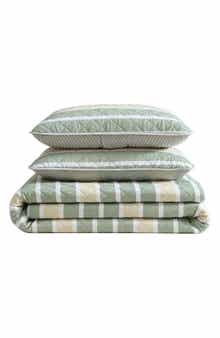 Nautica Varadero Stripe Reversible Cotton Quilt & Sham Set
