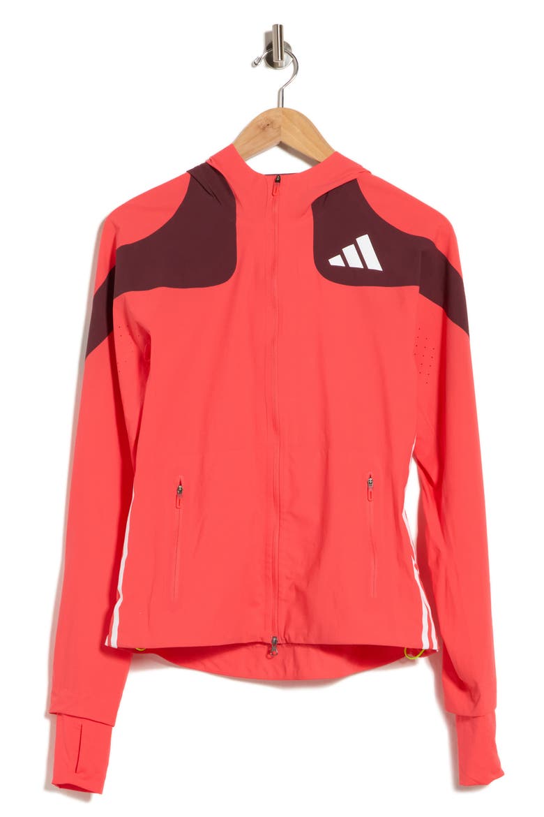 Promo Hooded Performance Jacket, Main, color, SEMI LUCID RED/ AURORA RUBY