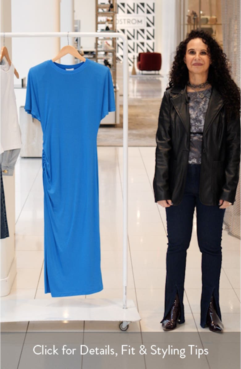 Tulia Short Sleeve Jersey Midi Dress, sales video thumbnail