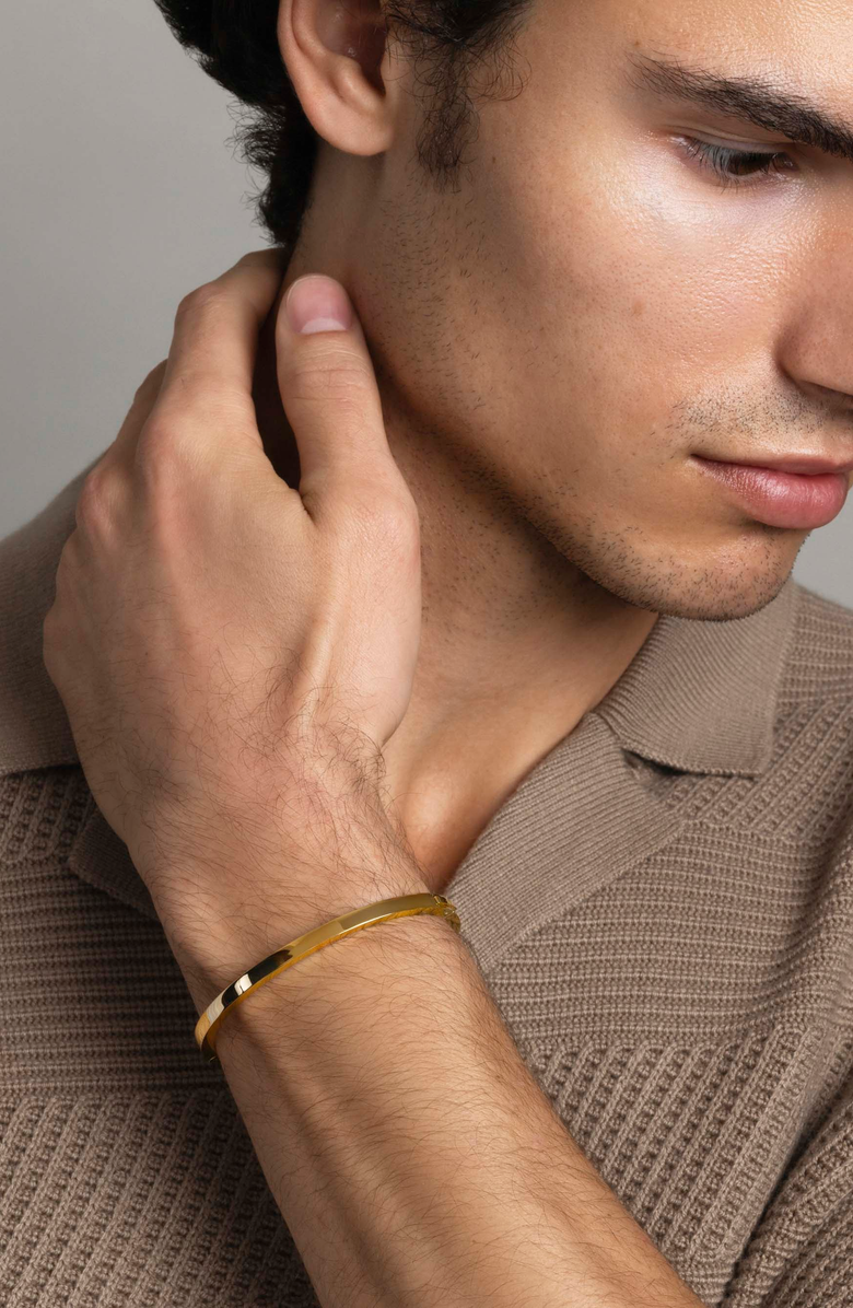 Nialaya Simplicity Bangle, Alternate, color, Gold