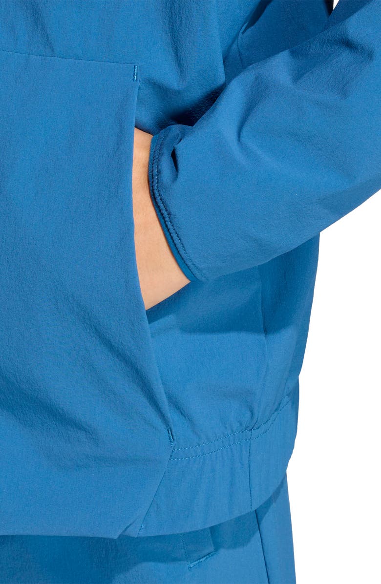 adidas Originals Kids' Z-N-E Woven Travel Hooded Jacket, Alternate, color, Dusky Petrol/ Dusky Ink