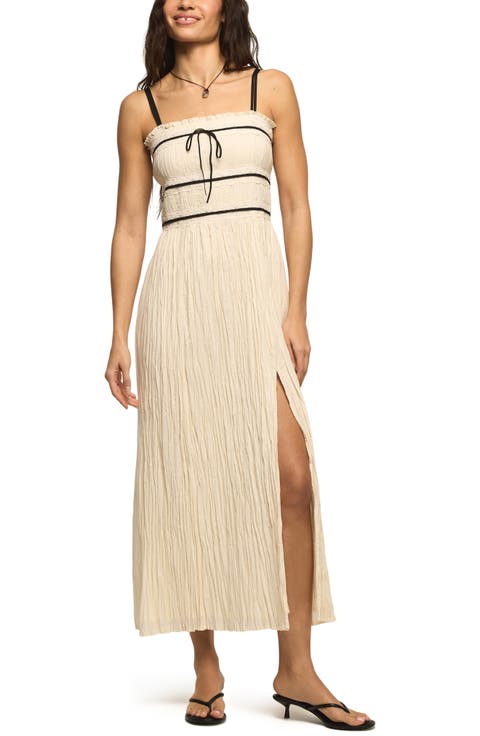 Contrast Piped Maxi Dress