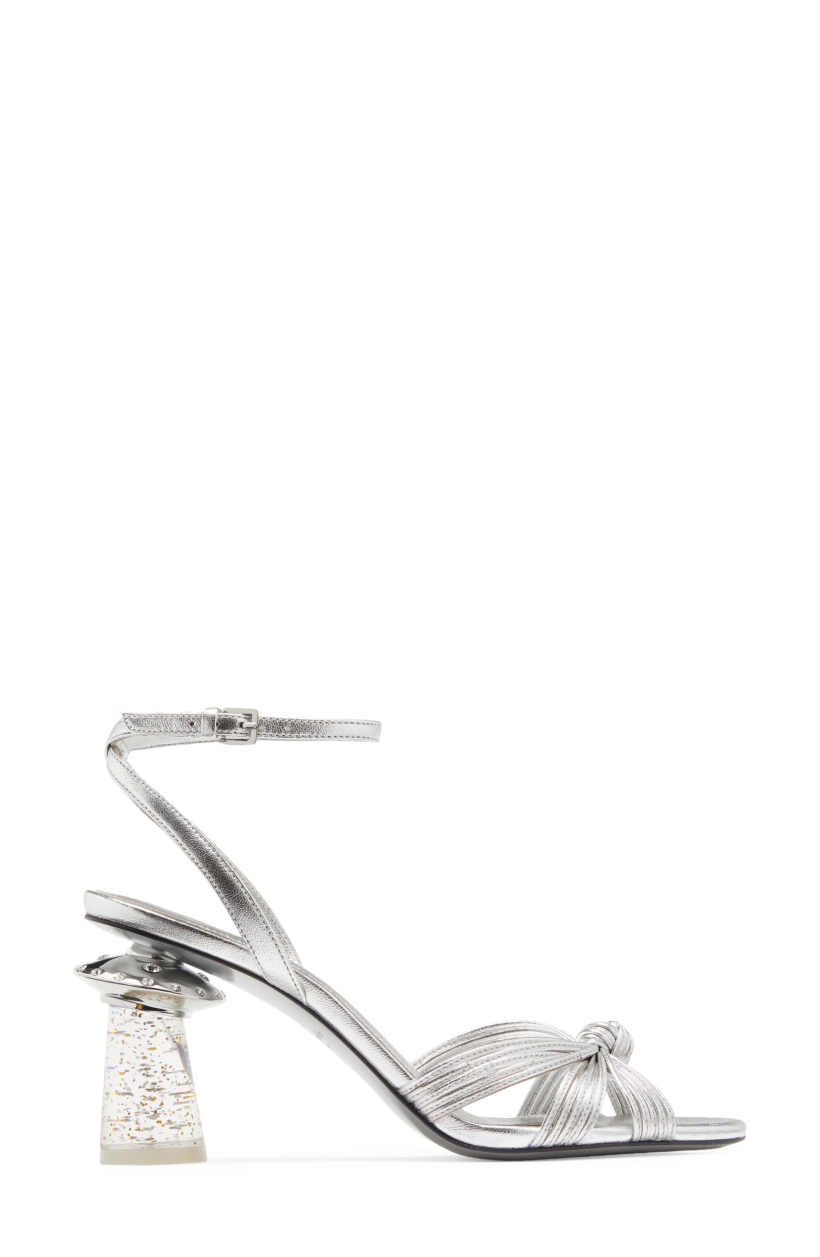 Kate Spade New York spaced out spaceship heel sandal, Alternate, color, Silver