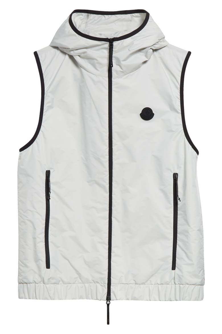 Vallese Water Repellent Hooded Vest, Alternate, color, GREY