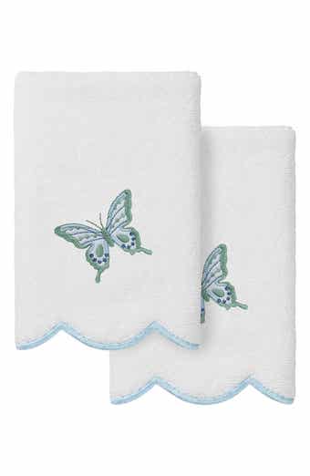 2-Piece Brittney Embroidered Turkish Cotton Fingertip Towel Set