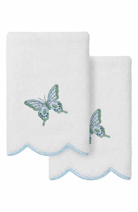 2-Piece Brittney Embroidered Turkish Cotton Fingertip Towel Set