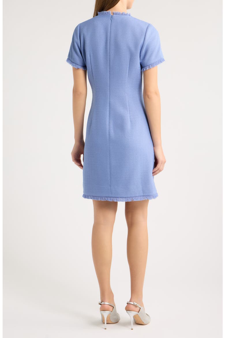 Paillette Floral Detail Sheath Dress, Alternate, color, BLUE FROST