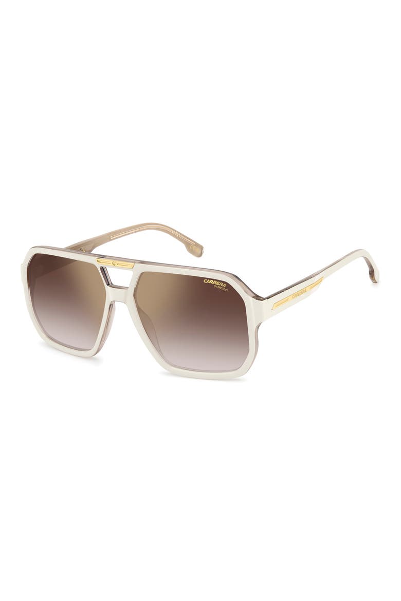 Victory 60mm Square Sunglasses, Alternate, color, GOLD IVORY