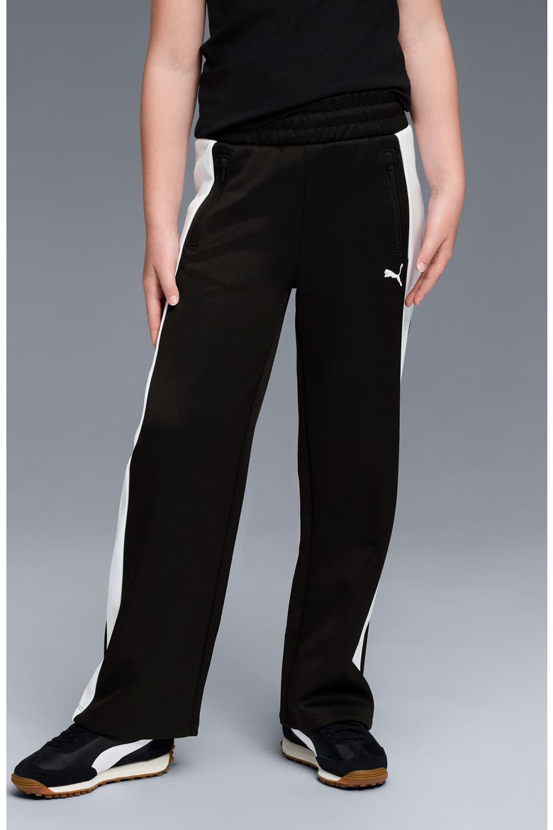 Kids' T7 Foundations Straight Leg Piqué Track Pants, Alternate, color, BLACK