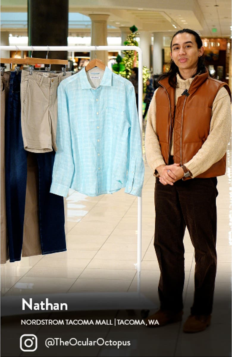 Ventana Plaid Linen Button-Up Shirt, sales video thumbnail