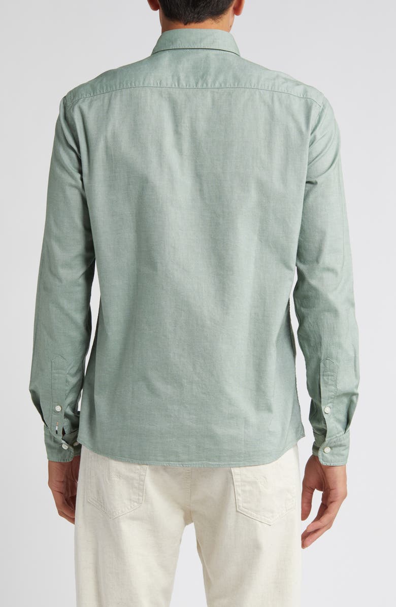 BOSS Roan Solid Button-Down Shirt, Alternate, color, Open Grn