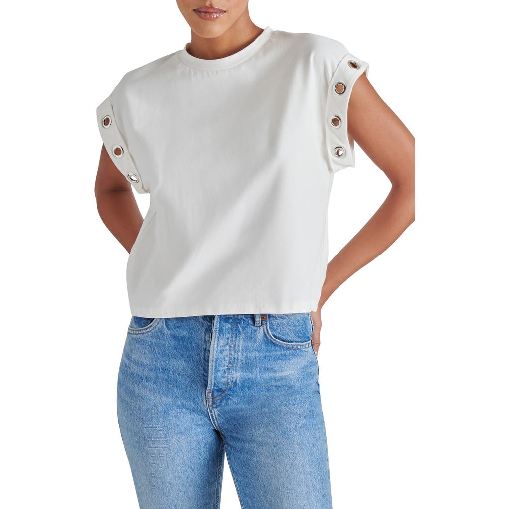 Steve Madden Maddox Grommet Muscle T-shirt In Antique