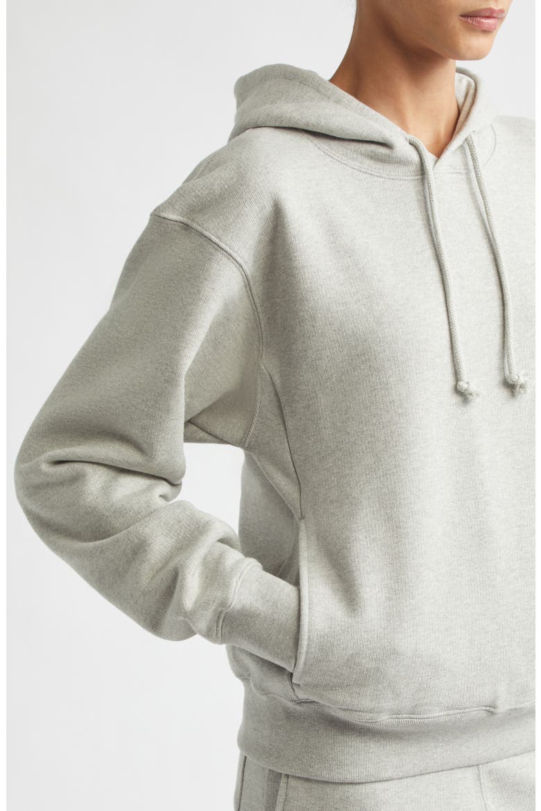 Logo Embroidered Organic Cotton Hoodie, Alternate, color, GREY MARL