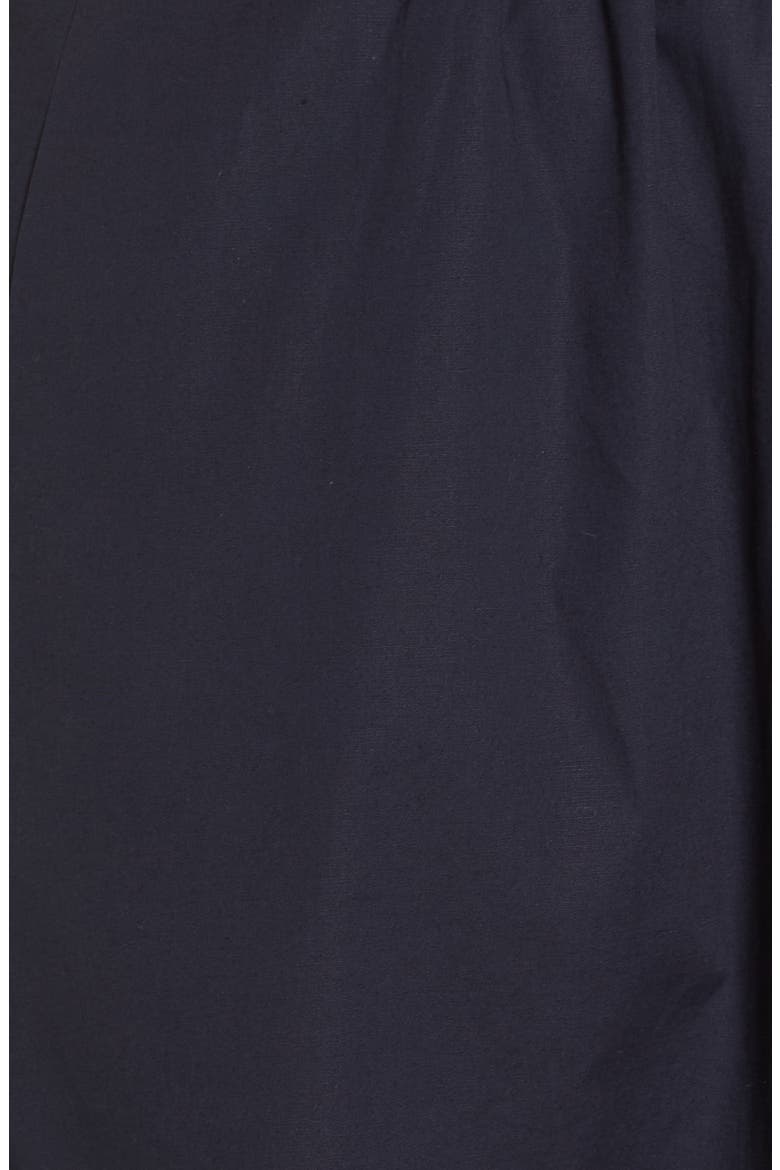 Pleat Collar Fit & Flare Dress, Alternate, color, NAVY
