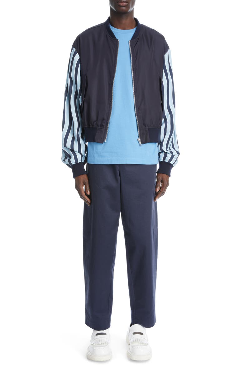 KENZO Wavy Stripes Bomber Jacket, Alternate, color,