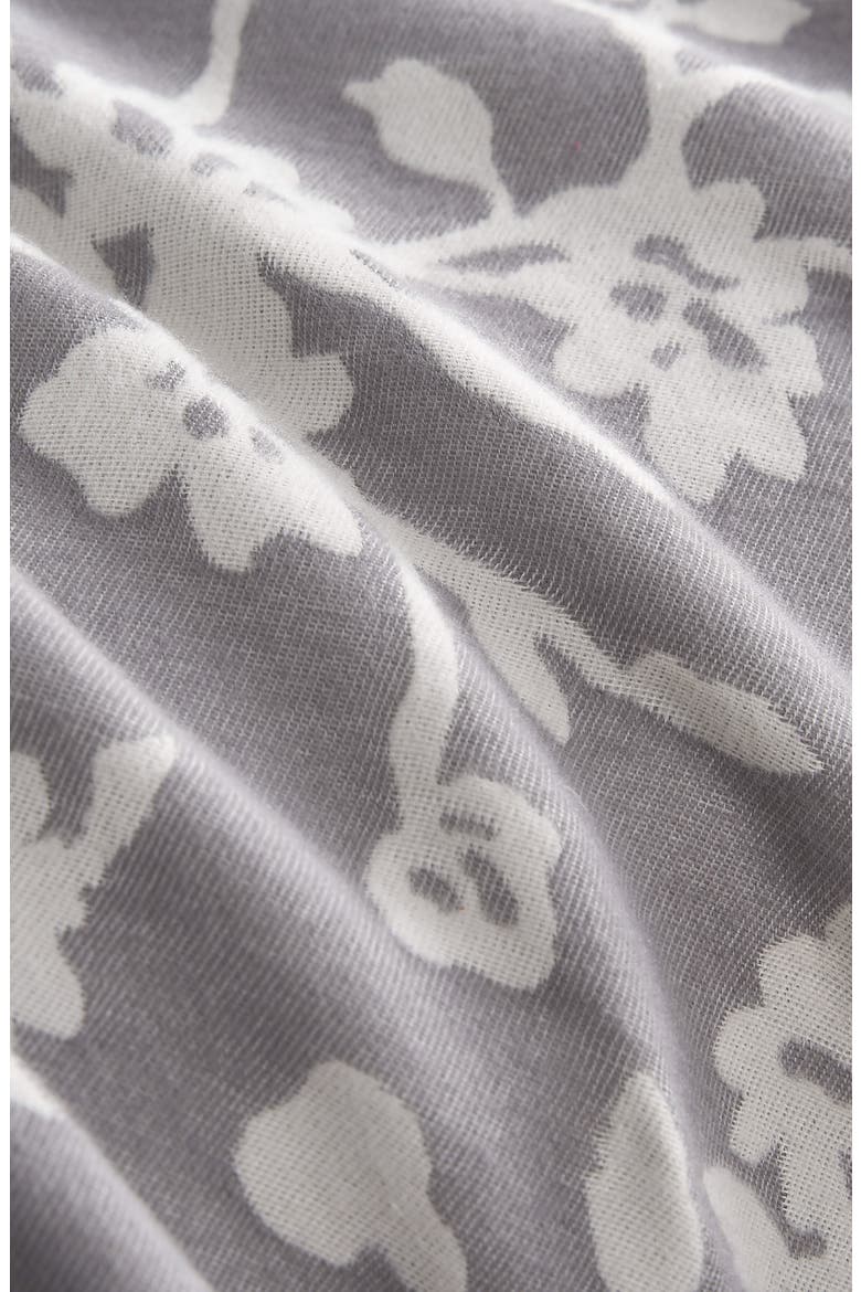 Fiora Floral Duvet Set, Alternate, color, GREY FLORAL
