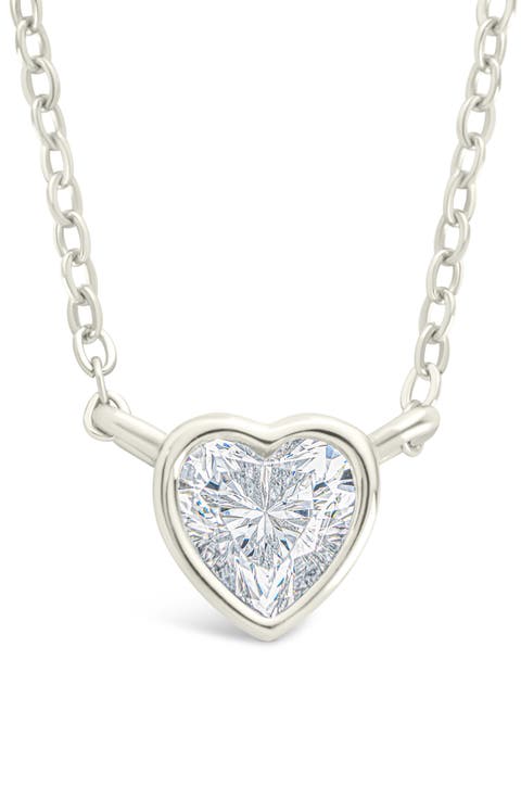 Heart Bezel Pendant Necklace