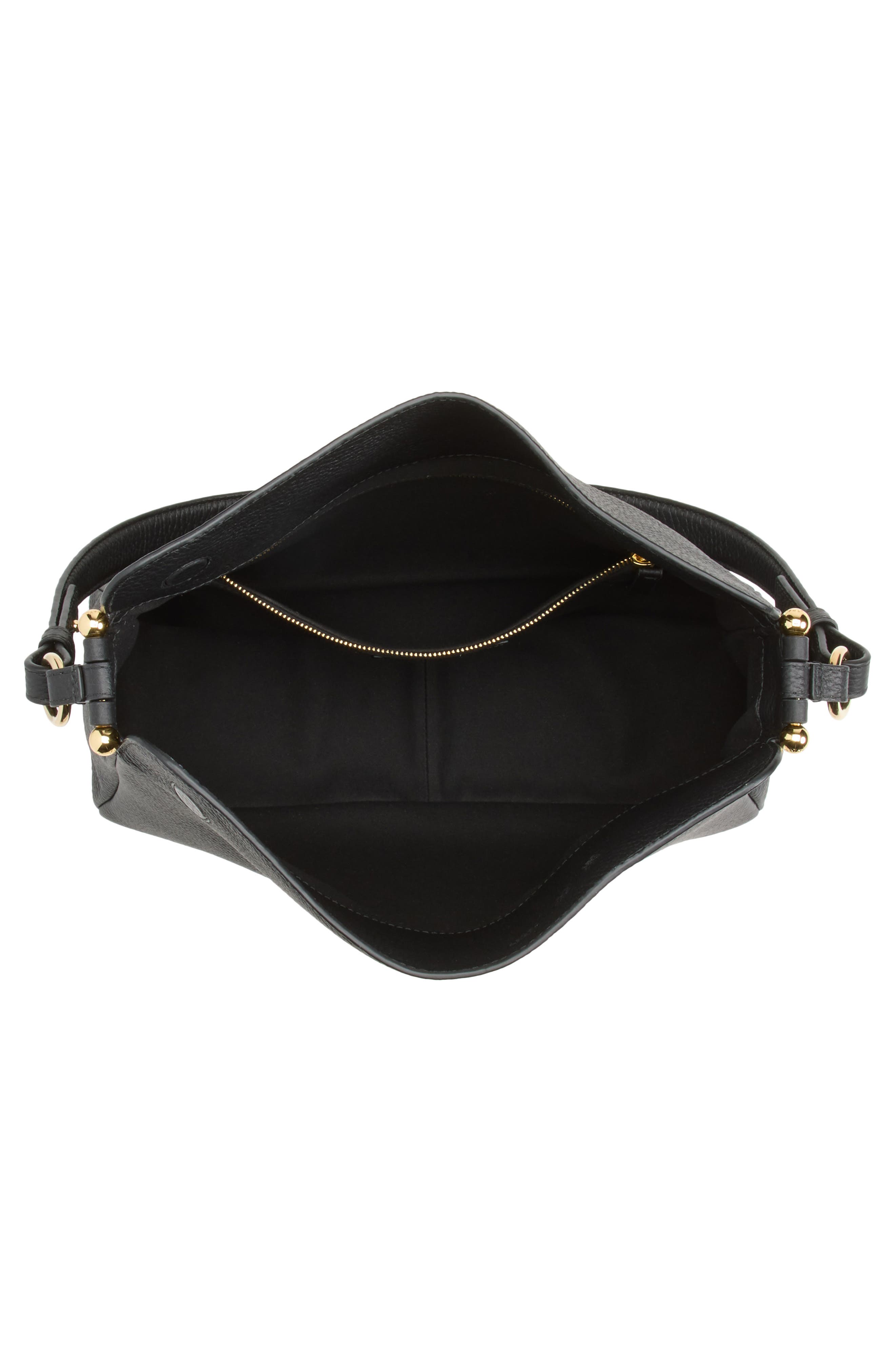 Sway Leather Shoulder Bag, Alternate, color, BLACK