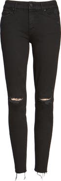 MOTHER The Looker Frayed Ankle Skinny Jeans
