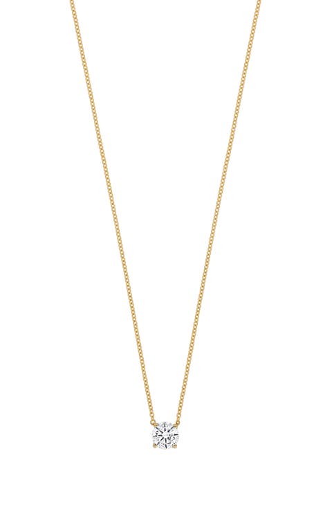 Audrey 14K Gold Diamond Solitaire Pendant Necklace - 0.25 ctw (Nordstrom Exclusive)