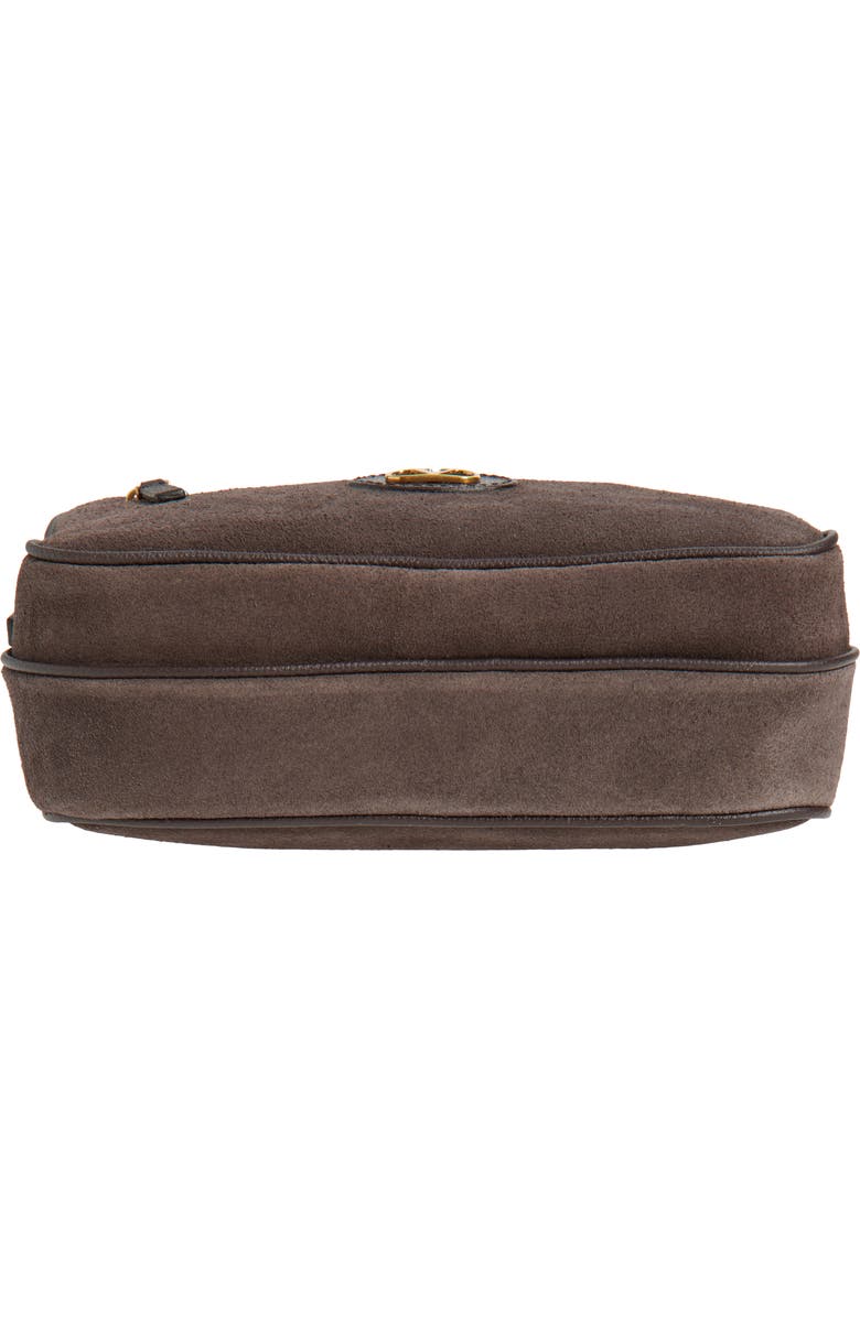 Valentino Antibes Suede Camera Bag, Alternate, color, Brown
