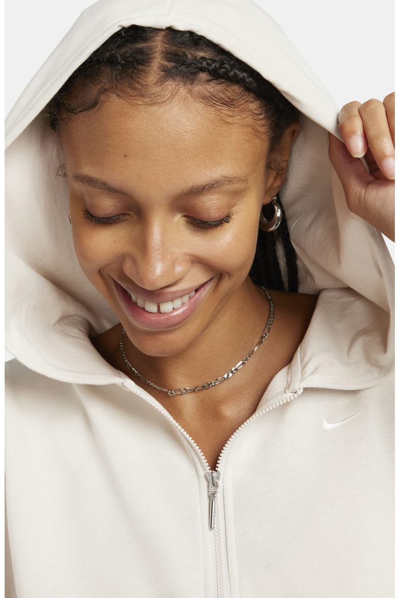 Sportswear Chill French Terry Full Zip Hooded Jacket, Alternate, color, LIGHT OREWOOD BROWN/SAIL