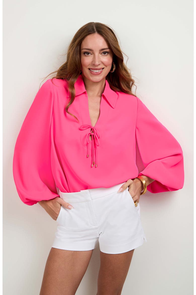 Lambro Peasant Top, Alternate, color, Magenta Milano
