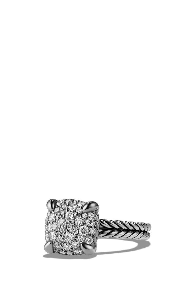 Châtelaine Ring with Diamonds, Alternate, color, SILVER