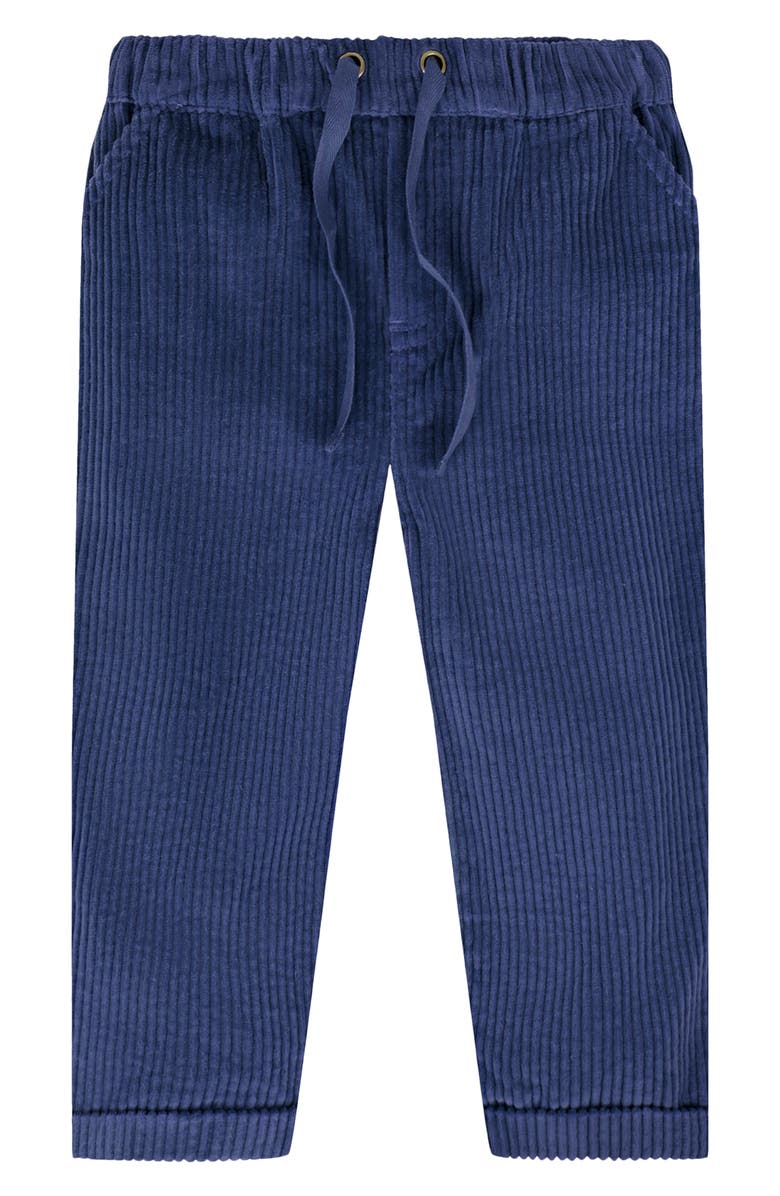 JOJO MAMAN BEBE Kids' Cotton Corduroy Drawstring Pants, Main, color, Navy