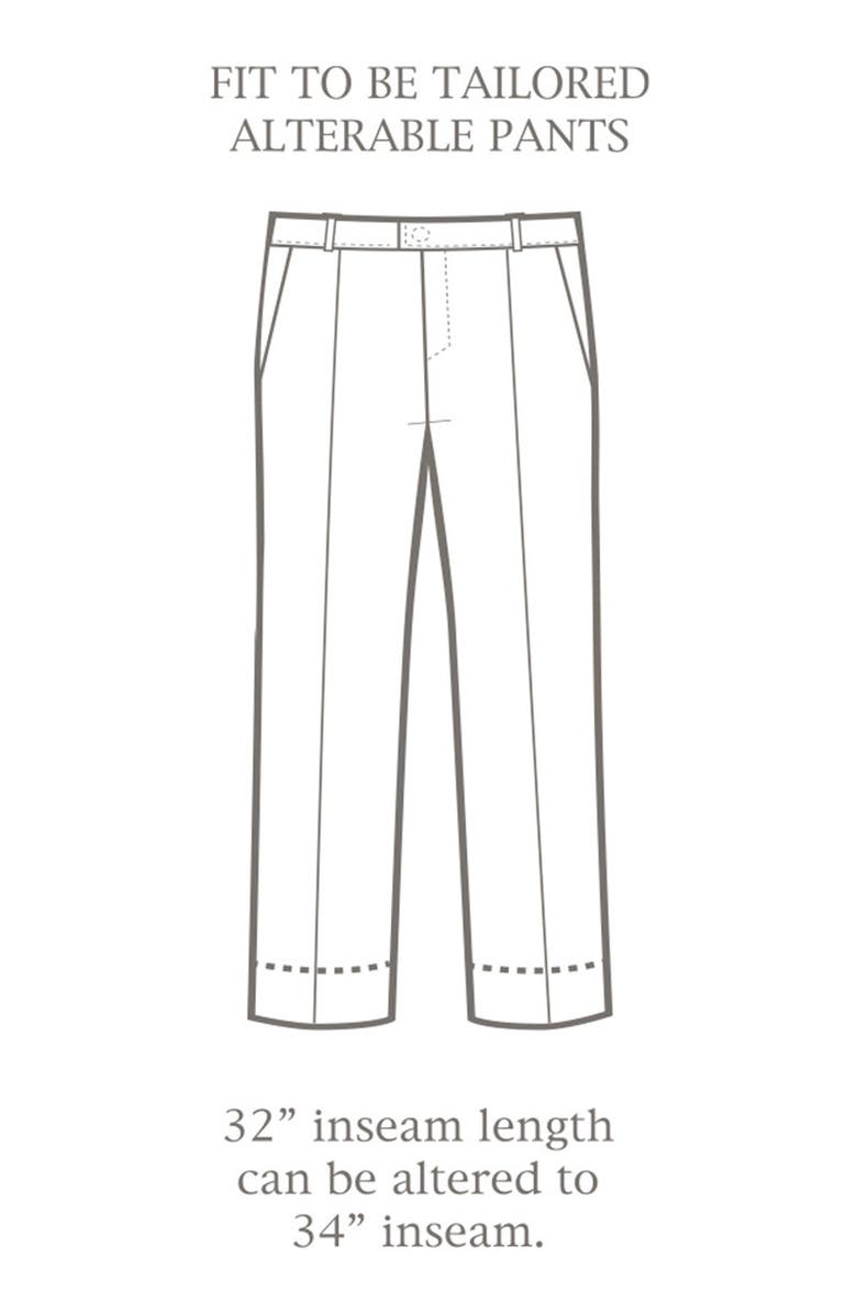 Oak Hill by DXL Big & Tall Perfect Fit Waist-Relaxer Flat-Front Suit Pants, Alternate, color, Charcoal