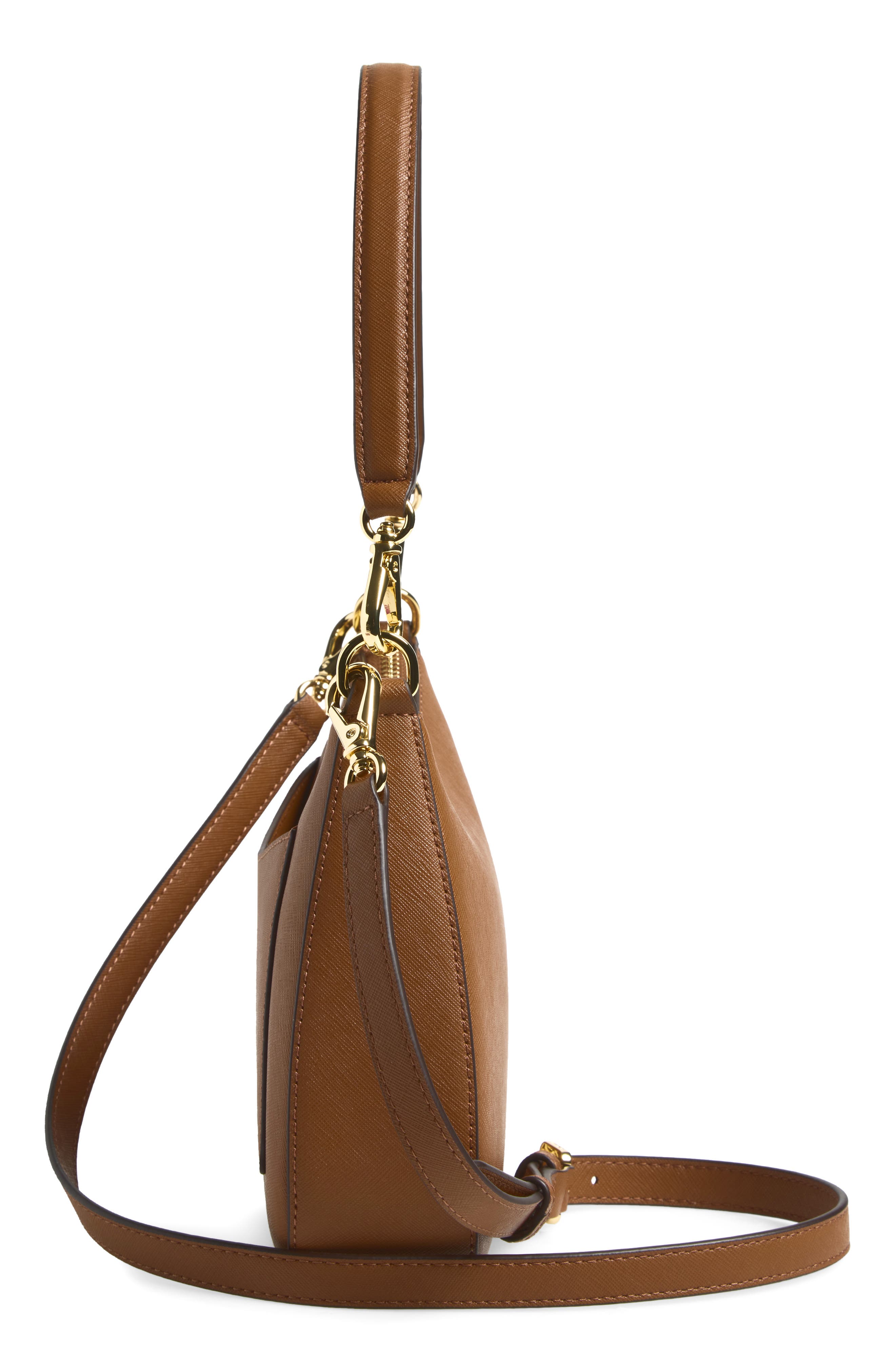 Leather Shoulder Bag, Alternate, color, LAUREN TAN