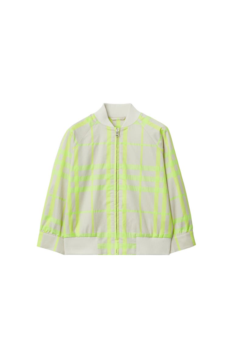 Burberry Check Cotton Blend Bomber Jacket, Main, color, 