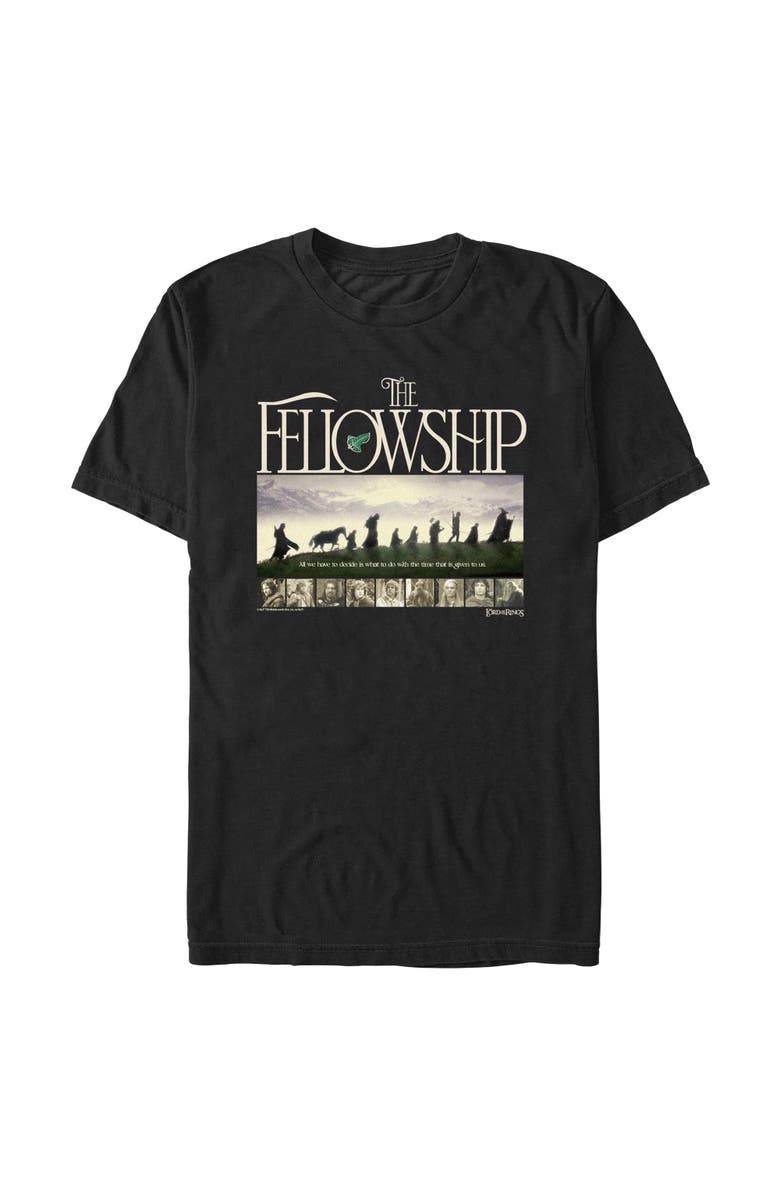 The Lord of the Rings Men's The Lord of the Rings The Fellowship Scene  Graphic T-Shirt, Main, color, Black