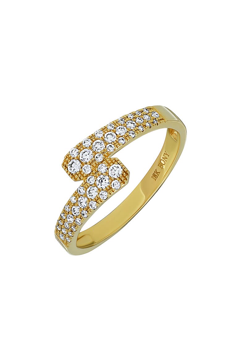 Trend Bypass Diamond Ring (Nordstrom Exclusive), Main, color, 18K YELLOW GOLD