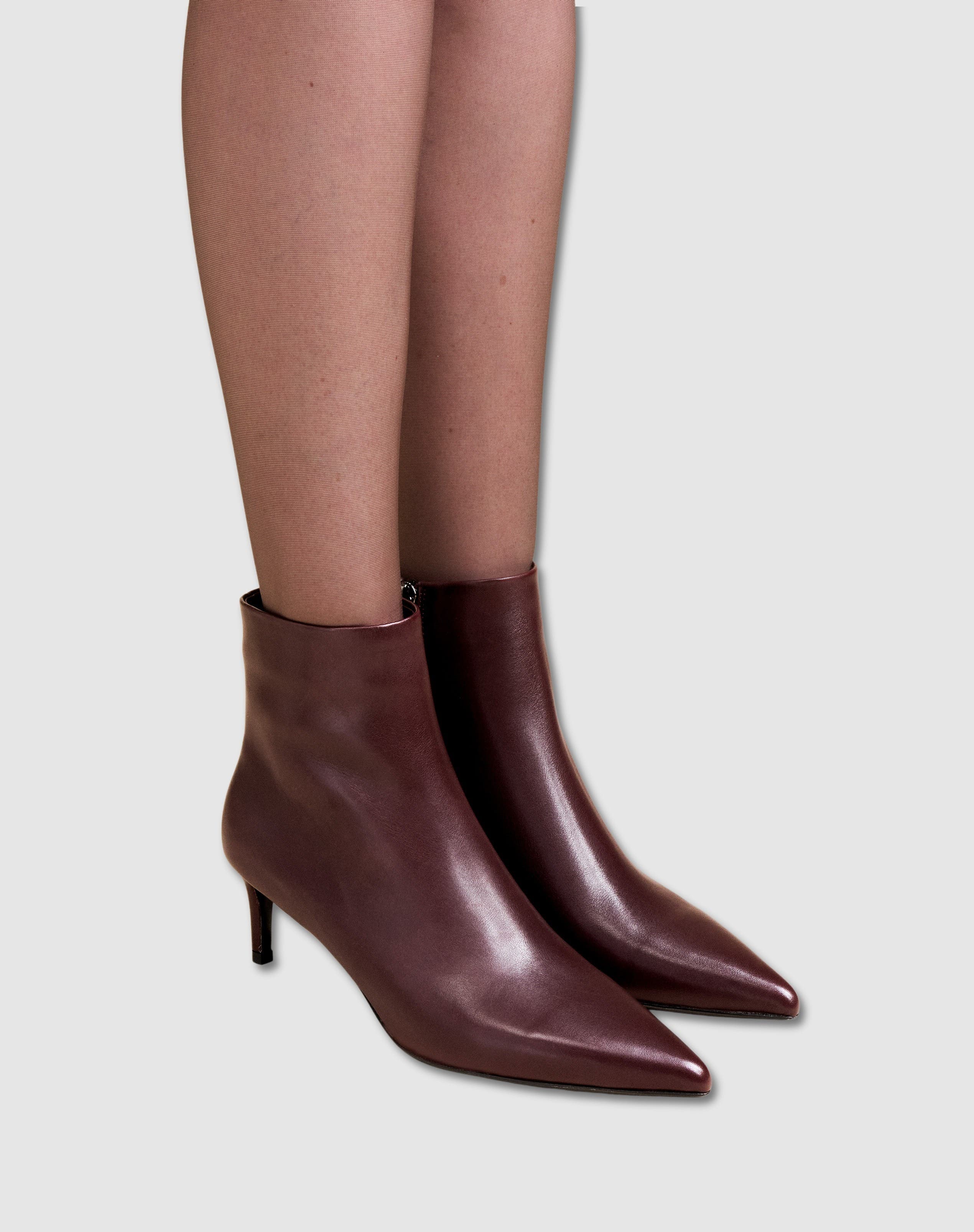 Noura Low Heel Ankle Boot, Alternate, color, BURGUNDY