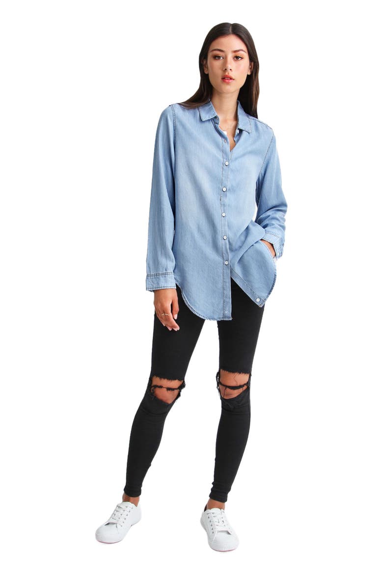 Keep Me Wild Denim Top, Alternate, color, Indigo