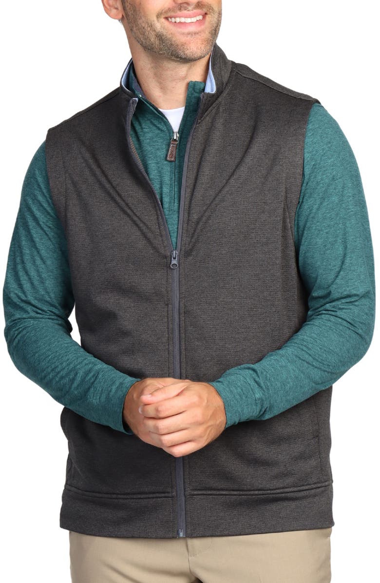 TailorByrd Luxe Fleece Golf Performance Vest, Alternate, color, Charcoal